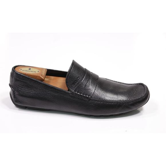 Bally Mens Waldok Black Leather Driving Loafers Moccasins Shoes US 9.5 main image 8